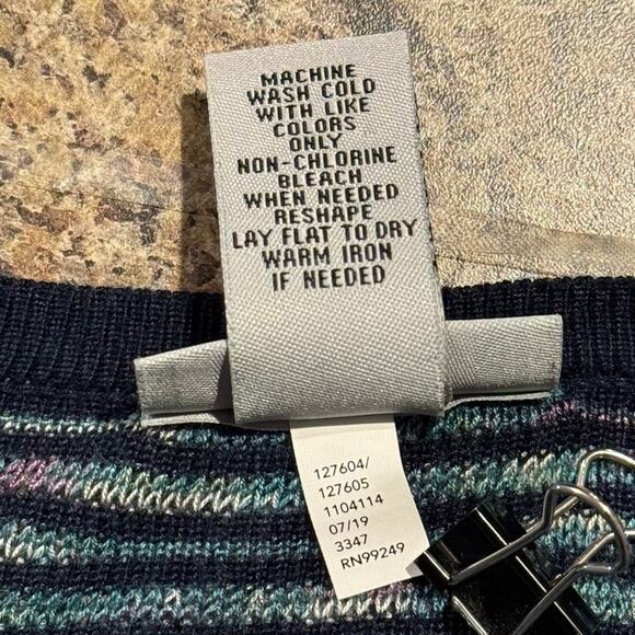 Catherines Cardigan Sweater Coastal Grandma Cottage Boho Minimalist Blue Size 3X - Picture 4 of 6